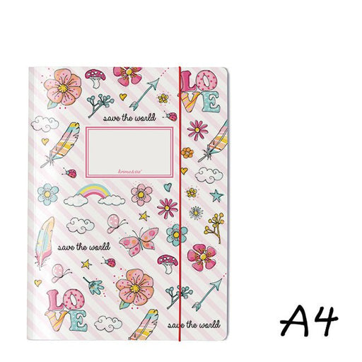 Sammelmappe Flowerpower A4 von Krima & Isa - pilzessono.shop - zauberhafte Kinderdinge