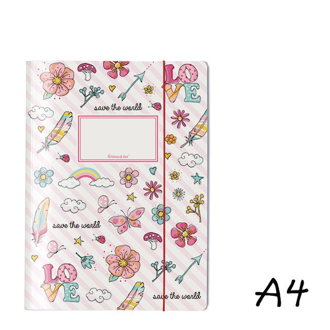 Sammelmappe Flowerpower A4 von Krima & Isa - pilzessono.shop - zauberhafte Kinderdinge