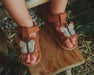 Sandale Tuti Sky | Papillon in Walnut Nubuck mit Schmetterling - pilzessono.shop - zauberhafte Kinderdinge
