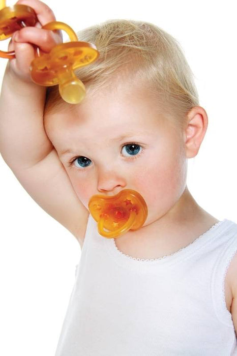 Schnuller Stern & Mond für 0 - 3 Monate - pilzessono.shop - zauberhafte Kinderdinge