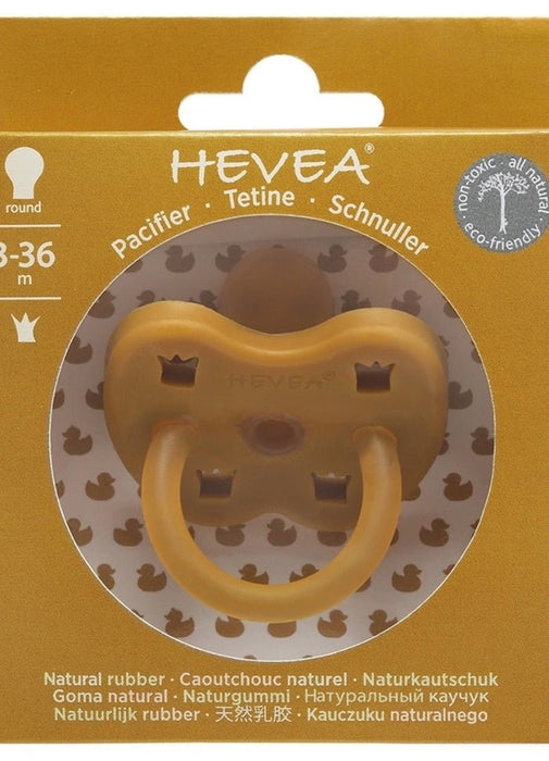 Schnuller Turmeric Krone rund aus Naturkautschuk von Hevea für ab 3 Monaten - pilzessono.shop - zauberhafte Kinderdinge