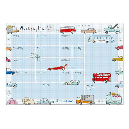 Schreibtischunterlage "Autos" von Krima & Isa - pilzessono.shop - zauberhafte Kinderdinge