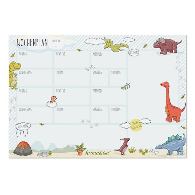 Schreibtischunterlage "Dinos" von Krima & Isa - pilzessono.shop - zauberhafte Kinderdinge