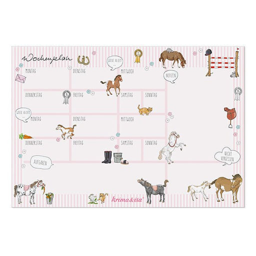 Schreibtischunterlage "Pony" von Krima & Isa - pilzessono.shop - zauberhafte Kinderdinge