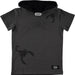 Schwarzes T-Shirt mit Kapuze - pilzessono.shop - zauberhafte Kinderdinge