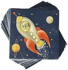 Servietten Weltraum Raumschiff von Ginger Ray - pilzessono.shop - zauberhafte Kinderdinge