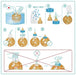 Set aus Glasfläschchen und Star Ball in rose von Hevea - pilzessono.shop - zauberhafte Kinderdinge