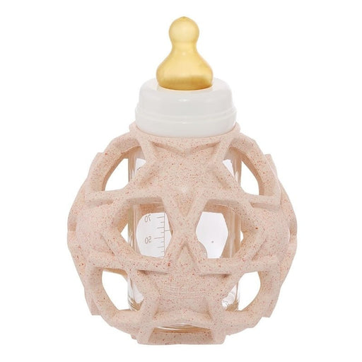 Set aus Glasfläschchen und Star Ball in rose von Hevea - pilzessono.shop - zauberhafte Kinderdinge
