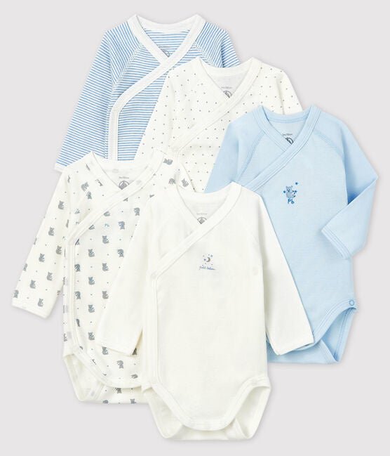⋙ Set mit fünf langärmeligen Bodys für Neugeborene von Petit Bateau ♡ - pilzessono.shop - zauberhafte Kinderdinge