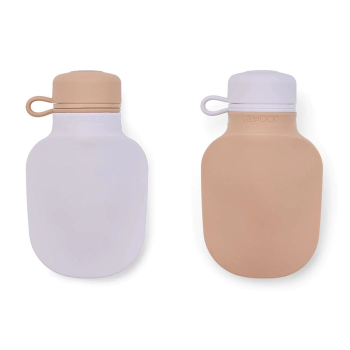 Silvia smoothie flasche 2 pack in pale tuscany / Misty lilac - pilzessono.shop - zauberhafte Kinderdinge