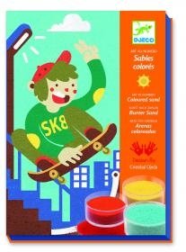 Skateboard Bilder mit Sand herstelleln von Djeco - pilzessono.shop - zauberhafte Kinderdinge