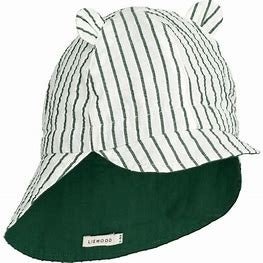 Sonnenhut wendbar in green / Creme de la creme - pilzessono.shop - zauberhafte Kinderdinge