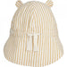 Sonnenhut wendbar in stripes Yellow mellow / Creme de la creme - pilzessono.shop - zauberhafte Kinderdinge