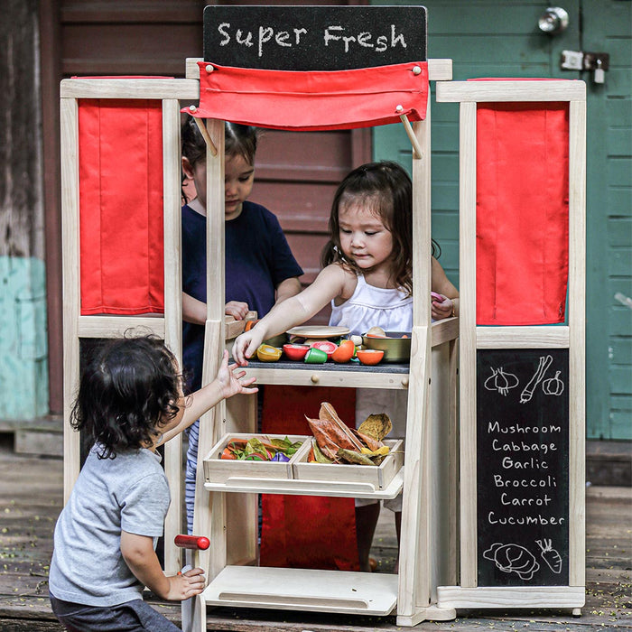 Spielcenter - Kaufstand, Theater & Spielküche - pilzessono.shop - zauberhafte Kinderdinge