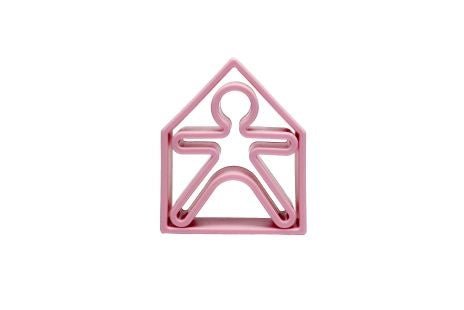 Spielfigur mit Haus in rosa - pilzessono.shop - zauberhafte Kinderdinge