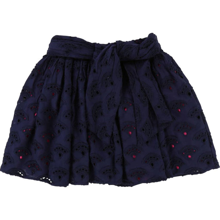 Spitzenrock dunkelblau mit pinkem Innenrock - pilzessono.shop - zauberhafte Kinderdinge