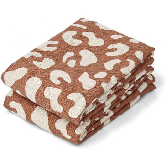 Spucktücher Mega leo / Tuscany rose Lewis muslin cloth 2-pack von Liewood ♡ - pilzessono.shop - zauberhafte Kinderdinge