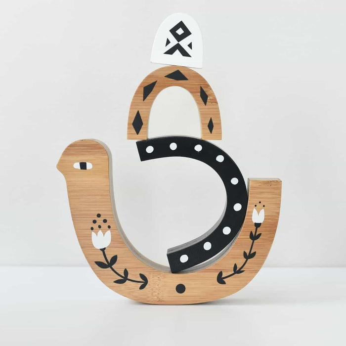 Stapelspiel "Bamboo Nesting Bird" - pilzessono.shop - zauberhafte Kinderdinge