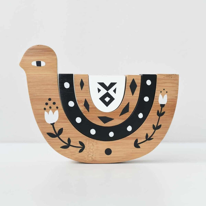Stapelspiel "Bamboo Nesting Bird" - pilzessono.shop - zauberhafte Kinderdinge