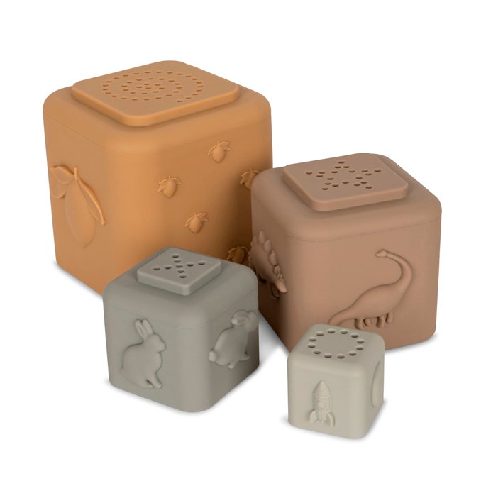 Stapelturm aus Silikon | shitake mix von Konges Sløjd - pilzessono.shop - zauberhafte Kinderdinge