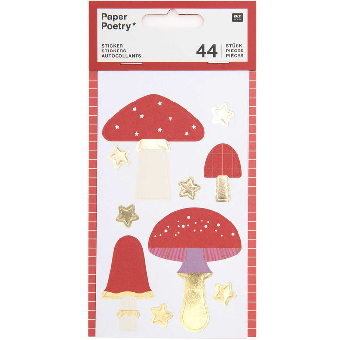 Sticker Pilz 4 Blatt - pilzessono.shop - zauberhafte Kinderdinge
