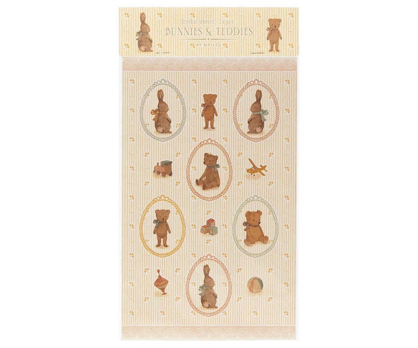 ⋙ Stickerbogen Hase & Teddy von Maileg ♡ - pilzessono.shop - zauberhafte Kinderdinge