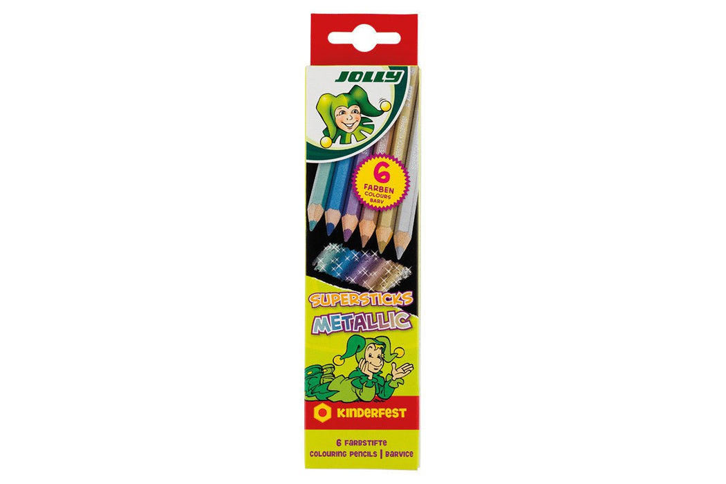 Superstick kinderfest Metallic, 6er-Kartonetui von Jolly - pilzessono.shop - zauberhafte Kinderdinge