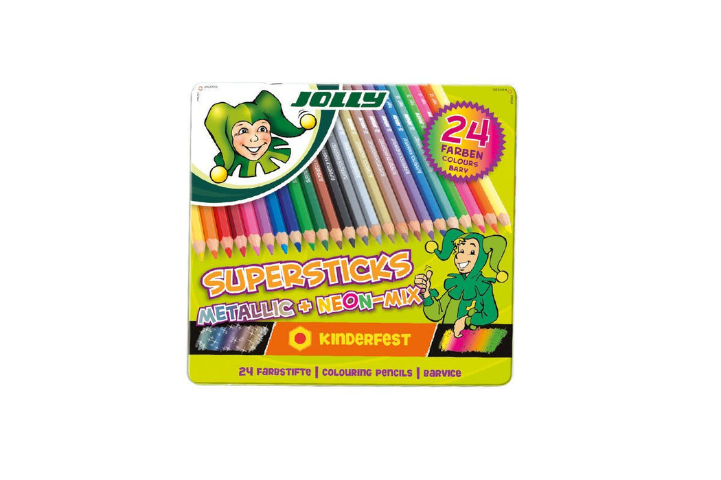 Superstick kinderfest METALLICMIX, 24er-Metalletui - pilzessono.shop - zauberhafte Kinderdinge