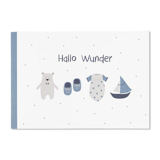 ♥ süßes Buch in blau "HALLO WUNDER" von Ava & Yves - pilzessono.shop