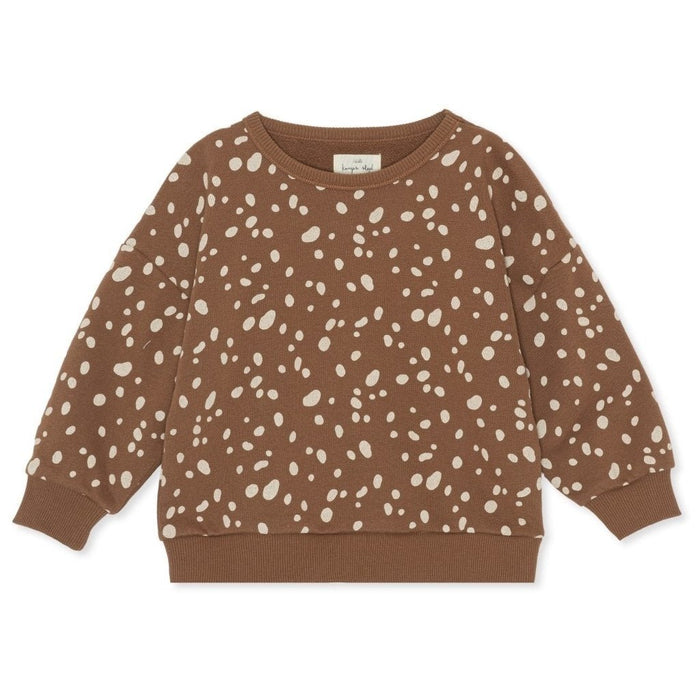 ♡ süßes Lou-Oversize Sweatshirt - Deer Brown von Konges Slojd - pilzessono.shop - zauberhafte Kinderdinge