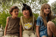 T-Shirt in khaki "Slow Live" von SayPlease - pilzessono.shop - zauberhafte Kinderdinge