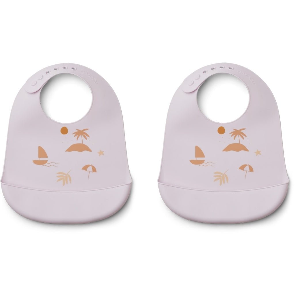 Tilda Silicone Bib - Seaside light lavender - pilzessono.shop - zauberhafte Kinderdinge