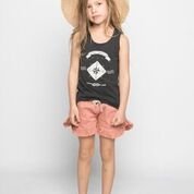 Top ärmellos in black mit coolem Print - pilzessono.shop - zauberhafte Kinderdinge
