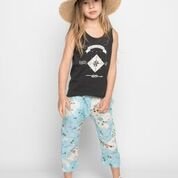 Top ärmellos in black mit coolem Print - pilzessono.shop - zauberhafte Kinderdinge