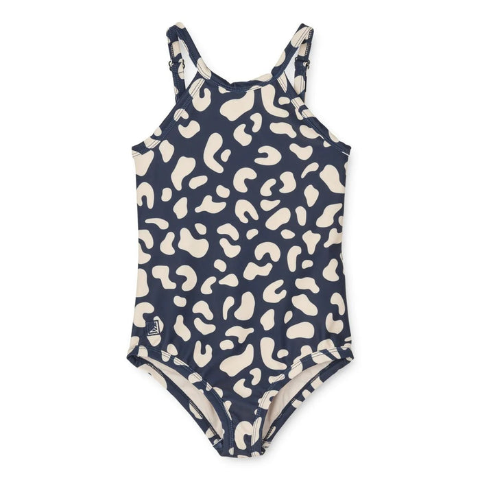 Toria Badeanzug in Leo / navy - pilzessono.shop - zauberhafte Kinderdinge