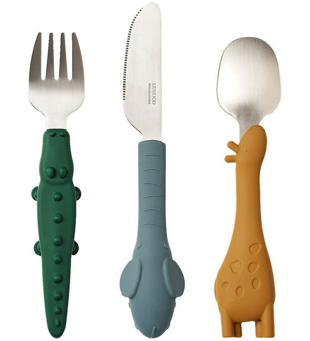 Tove Cutlery Set golden caramel mix | Kinder Besteck von Liewood - pilzessono.shop - zauberhafte Kinderdinge