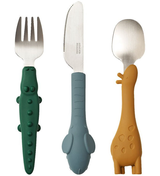 Tove Cutlery Set golden caramel mix | Kinder Besteck von Liewood - pilzessono.shop - zauberhafte Kinderdinge