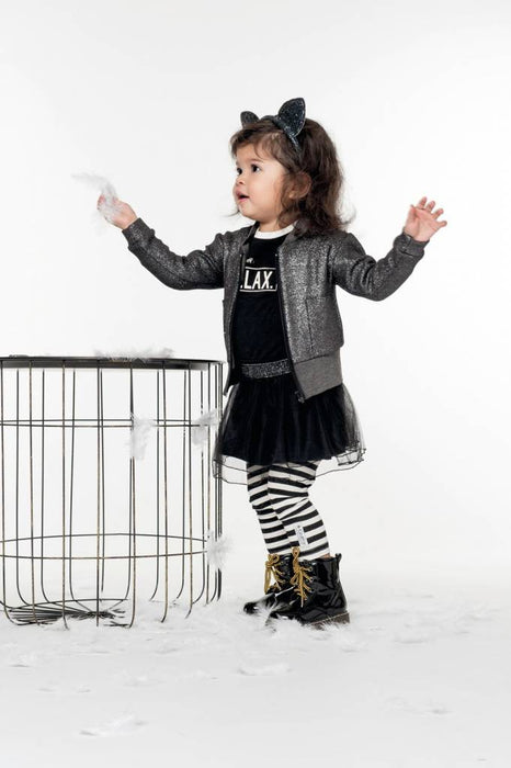 Tüllrock schwarz/silber von Kiestone - pilzessono.shop - zauberhafte Kinderdinge