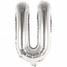 U Folienballon silber Buchstabe - pilzessono.shop - zauberhafte Kinderdinge