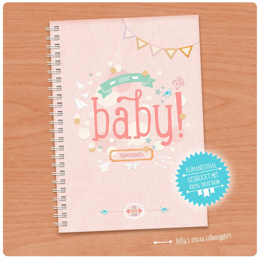 "Unser Baby" Erinnerungsbuch - pilzessono.shop - zauberhafte Kinderdinge