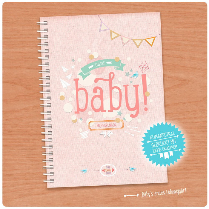 "Unser Baby" Erinnerungsbuch - pilzessono.shop - zauberhafte Kinderdinge