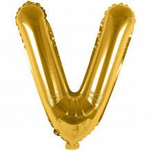 V Folienballon gold Buchstabe - pilzessono.shop - zauberhafte Kinderdinge