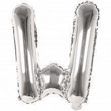 W Folienballon silber Buchstabe - pilzessono.shop - zauberhafte Kinderdinge