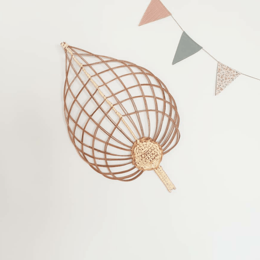 ⋙Wanddekoration Wicker Leaf Walnut von C O C O N E H ♥ - pilzessono.shop - zauberhafte Kinderdinge
