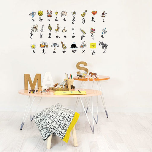 Wandsticker Erstes Alphabet von Chispum - pilzessono.shop - zauberhafte Kinderdinge