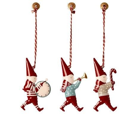 Weihnachtsschmuck Elfen aus Metall in Box - pilzessono.shop - zauberhafte Kinderdinge