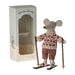 Wintermaus mit Ski | Mama Maus von Maileg ♡ - pilzessono.shop - zauberhafte Kinderdinge