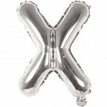 X Folienballon silber Buchstabe - pilzessono.shop - zauberhafte Kinderdinge