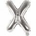 X Folienballon silber Buchstabe - pilzessono.shop - zauberhafte Kinderdinge