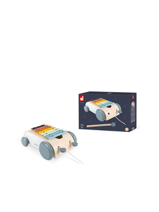 Xlophon Wagen aus Holz zum Ziehen - pilzessono.shop - zauberhafte Kinderdinge